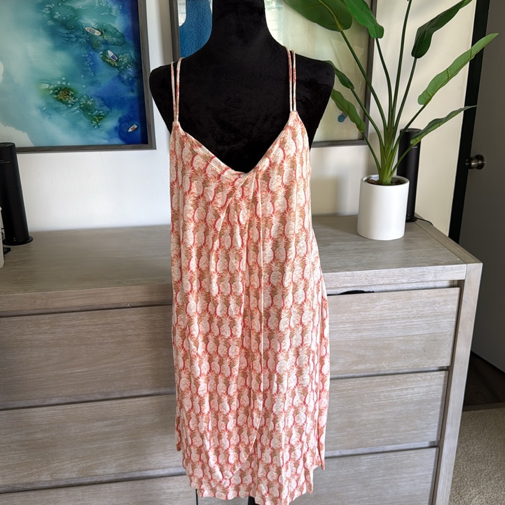 Tommy Bahama Coral and Cream Midi Sundress